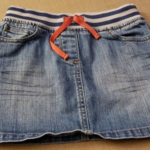 Mini Boden girls jean skirt 5-6T